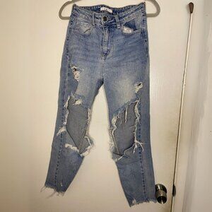 Cello Light Wash Distressed Jeans Size 1/25